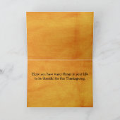 ハッピー感謝祭-フクロウとカボチャグリーティングカード シーズンカード (内部)