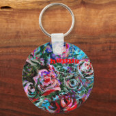 ハッピー抽象芸術バラキーチェーン キーホルダー (正面)