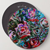 ハッピー抽象芸術バラボタンバッジ 缶バッジ (正面&裏面)