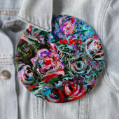 ハッピー抽象芸術バラボタンバッジ 缶バッジ (インサイチュ)