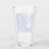 ハッピー抽象芸術絵画アクリルアートinブルーホワイト タンブラーグラス (裏面)