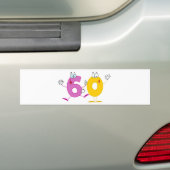 ハッピー数値60 バンパーステッカー (車上)
