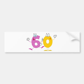ハッピー数値60 バンパーステッカー