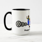 ハッピー整備士デイマグ – 男性と女性の整備士 マグカップ (左)