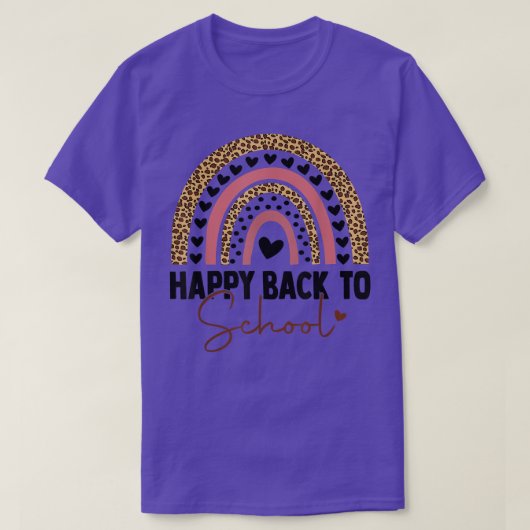 ハッピー新学期シャツ先生学生ライ Tシャツ (デザイン正面)