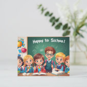 ハッピー新学期 ポストカード (スタンド正面)
