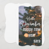 ハッピー新年カード 招待状 (正面/裏面)