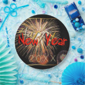 ハッピー新年2023赤い紙プレート ペーパープレート (パーティー)