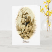 ハッピー日ヴィンテージ記念日グリーティングカード カード (黄色い花)