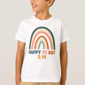 ハッピー日3月14日ボホ虹のおもしろい色 Tシャツ (正面)