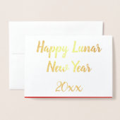 ハッピー旧正月フォイルカード 箔カード (封筒付き正面)