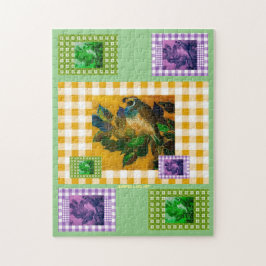 ハッピー春ウズラ ジグソーパズル