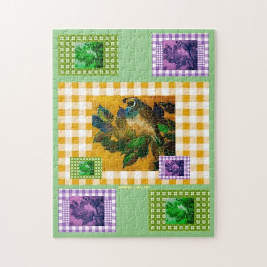 ハッピー春ウズラ ジグソーパズル (縦)