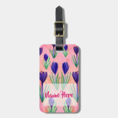 ハッピー春カスタムフローララゲージタグ ラゲッジタグ (正面縦)