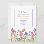 ハッピー春フォトバースデーパーティー 招待状 (裏面)