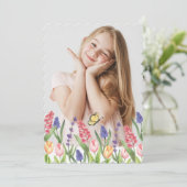 ハッピー春フォトバースデーパーティー 招待状 (スタンド正面)