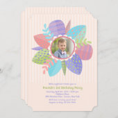 ハッピー春フォト招待状 招待状 (正面/裏面)