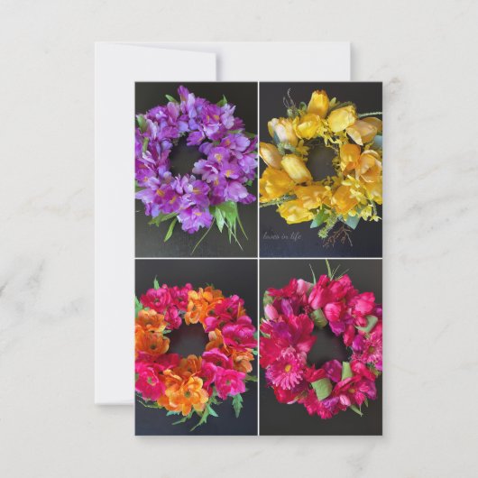 ハッピー春リース ノートカード (正面)