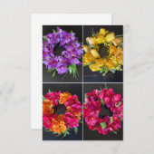 ハッピー春リース ノートカード (正面/裏面)