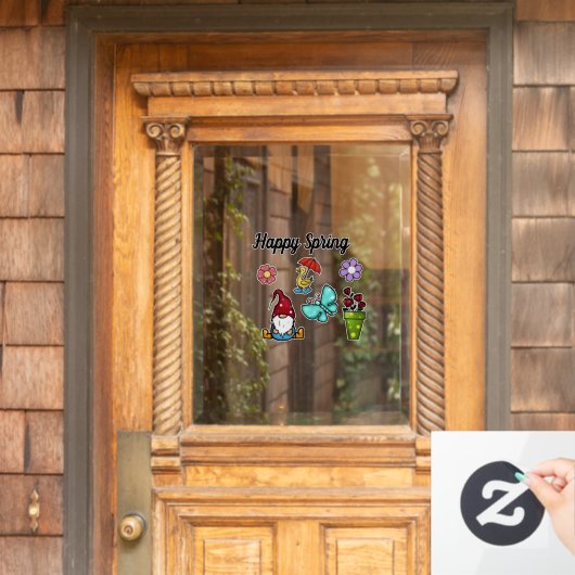 ハッピー春 ウィンドウサイン (ホームデコレーション)