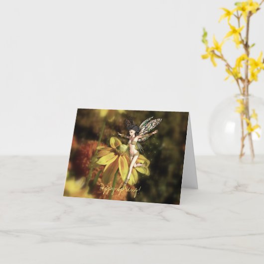 ハッピー春! カード (黄色い花)
