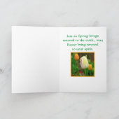 ハッピー春、ハッピーイースター!春チューリップ シーズンカード (内部)