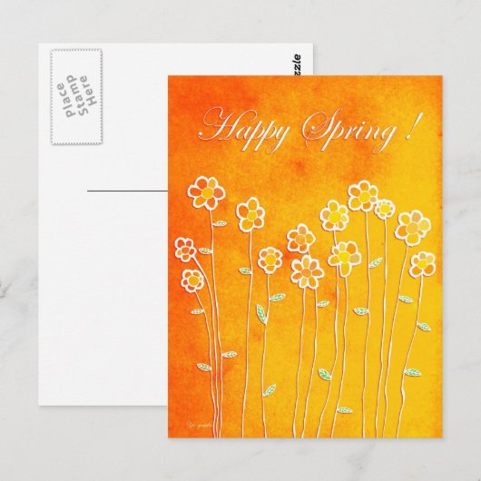 ハッピー春! ポストカード (正面/裏面)