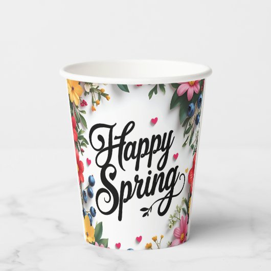 ハッピー春 紙コップ (裏面)