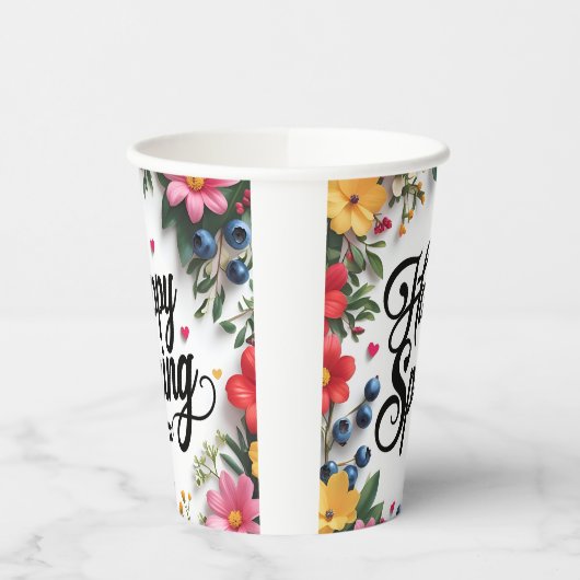 ハッピー春 紙コップ (左)