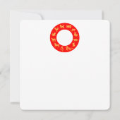 ハッピー月中国の新年金ゴールドHORSE 新年好赤 カード (裏面)