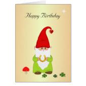 ハッピー格言とホースシューオンゴールデン誕生日カード (正面)