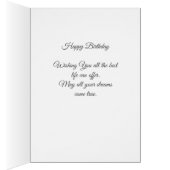 ハッピー格言とホースシューオンゴールデン誕生日カード (内側 (右))