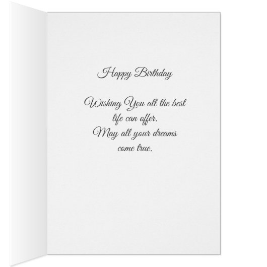 ハッピー格言とホースシューオンゴールデン誕生日カード (内側 (右))