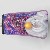 ハッピー格言インパープルハットがクリスマスソングを歌う ゴルフヘッドカバー (正面)