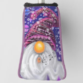 ハッピー格言インパープルハットがクリスマスソングを歌う ゴルフヘッドカバー (回転90)