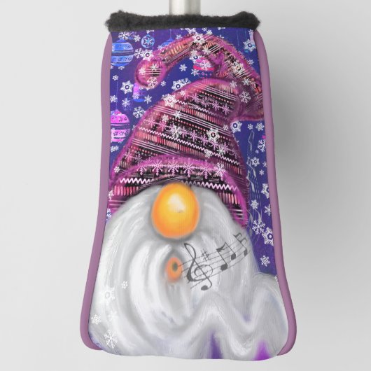 ハッピー格言インパープルハットがクリスマスソングを歌う ゴルフヘッドカバー (回転90)