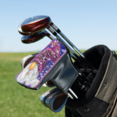 ハッピー格言インパープルハットがクリスマスソングを歌う ゴルフヘッドカバー (インサイチュ)