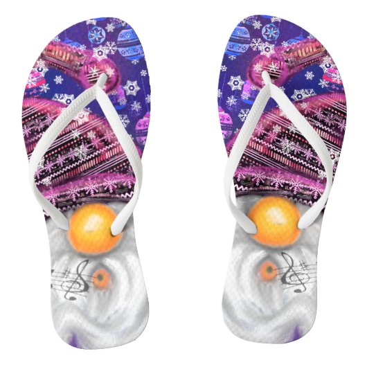 ハッピー格言インパープルハットがクリスマスソングを歌う   ビーチサンダル (ソール)