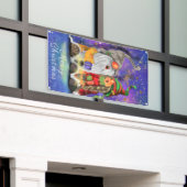 ハッピー格言クリスマスバナー 横断幕 (ビルの外側)