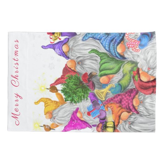 ハッピー格言クリスマスピローケース 枕カバー (裏面)