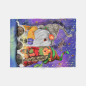 ハッピー格言クリスマスベビーフリースブランケット フリースブランケット (正面(横))