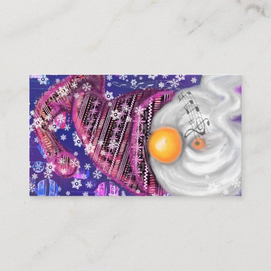 ハッピー格言クリスマス名刺テンプレート 名刺 (裏面)