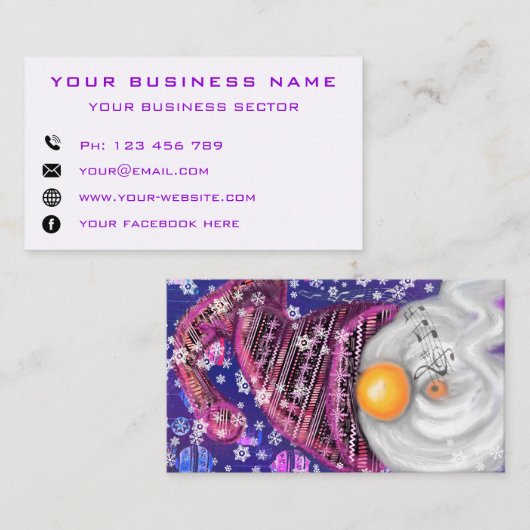 ハッピー格言クリスマス名刺テンプレート 名刺 (正面/裏面)