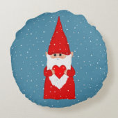 ハッピー格言&サファイアブルーのハート ラウンドクッション (裏面)