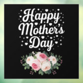 ハッピー母の日かわいいフローラ母おばあちゃん妻 ウィンドウサイン (シート3)