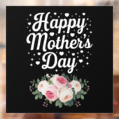 ハッピー母の日かわいいフローラ母おばあちゃん妻 ウィンドウサイン (シート2)