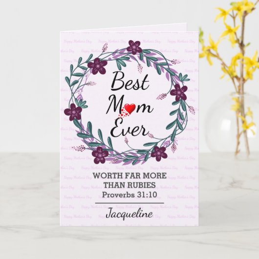 ハッピー母の日最高の母は常にProv 31フローラ カード (黄色い花)