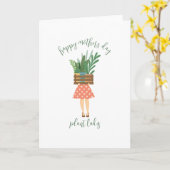 ハッピー母ダウィープラントレディーカード カード (黄色い花)