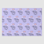 ハッピー母ピンクハートデイモダンタイポグラフィ 薄葉紙 (正面)