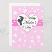 ハッピー母ピンクパターン シーズンカード (正面/裏面)